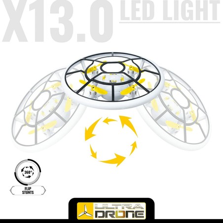 Coches Juguete Niños: Dron Teledirigido Mondo Ultradrone X13 Luz LED