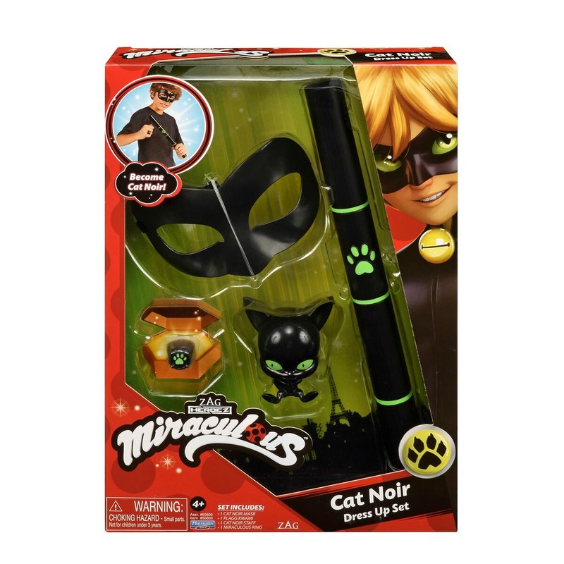 Disfraz Niños Cat Noir Miraculous Set Transformación