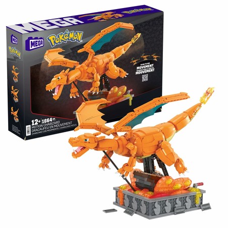 Juguetes Construcción Niños: Mega Construx Motion Charizard 1664 Piezas - Compra online en MegaJuguetes