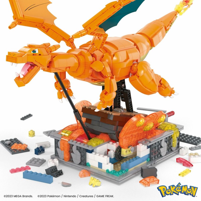 Juguetes Construcción Niños: Mega Construx Motion Charizard 1664 Piezas