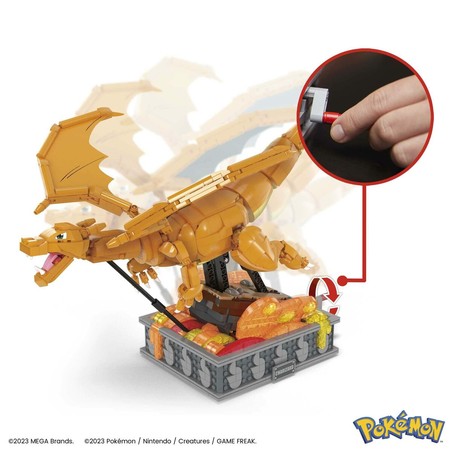 Juguetes Construcción Niños: Mega Construx Motion Charizard 1664 Piezas