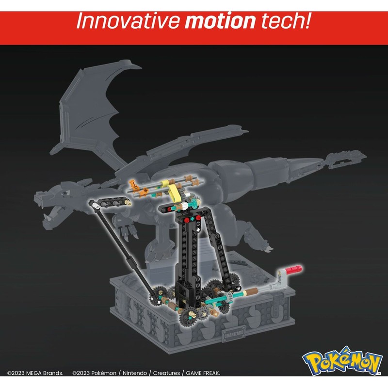 Juguetes Construcción Niños: Mega Construx Motion Charizard 1664 Piezas