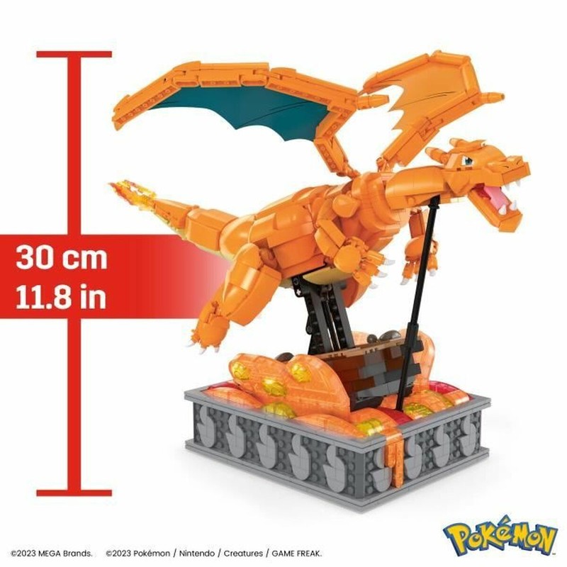 Juguetes Construcción Niños: Mega Construx Motion Charizard 1664 Piezas