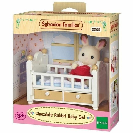 Figuras Acción Niños Sylvanian Families: Bebé Conejo Cama Chocolate - Compra online en MegaJuguetes