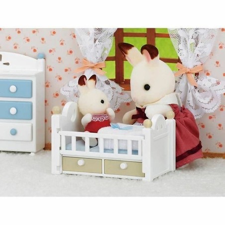 Figuras Acción Niños Sylvanian Families: Bebé Conejo Cama Chocolate