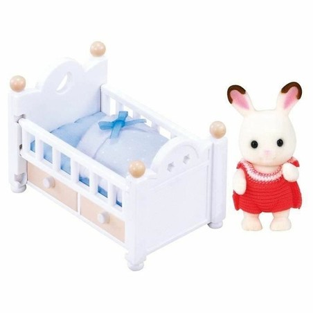 Figuras Acción Niños Sylvanian Families: Bebé Conejo Cama Chocolate