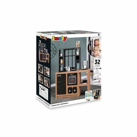 Juego Simbólico Niños: Cocina de Juguete Smoby Loft 32 Piezas