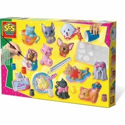 Manualidades Niños SES Creative: Juego de Escayola Perros y Gatos - Compra online en MegaJuguetes
