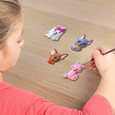 Manualidades Niños SES Creative: Juego de Escayola Perros y Gatos