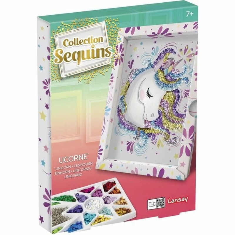 Manualidades Niños Lansay: Kit Ilustración con Lentejuelas