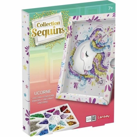 Manualidades Niños Lansay: Kit Ilustración con Lentejuelas