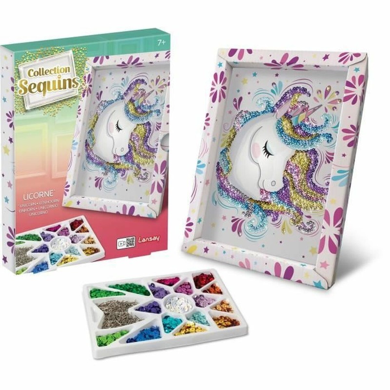 Manualidades Niños Lansay: Kit Ilustración con Lentejuelas