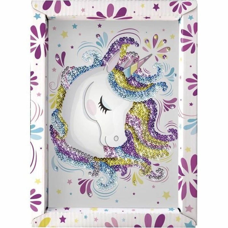 Manualidades Niños Lansay: Kit Ilustración con Lentejuelas