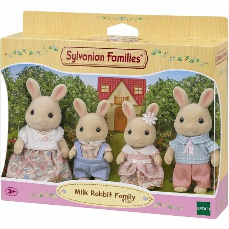 Figuras Acción Niños Sylvanian Families Familia Conejos Creme
