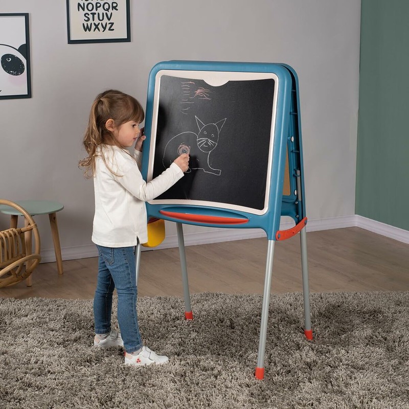Manualidades Niños: Pizarra Doble Cara Smoby Plegable 80 Piezas