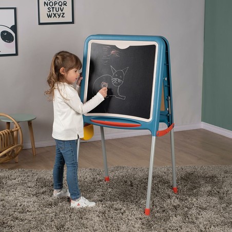 Manualidades Niños: Pizarra Doble Cara Smoby Plegable 80 Piezas