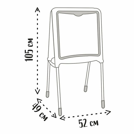 Manualidades Niños: Pizarra Doble Cara Smoby Plegable 80 Piezas