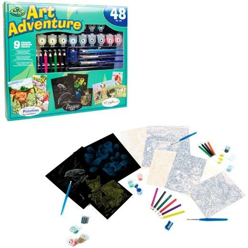 Manualidades Niños: Set de Pintura por Números Royal & Langnickel 48 Piezas