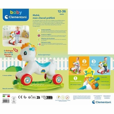 Peluches Niños: Caballo Balancín Clementoni con Ruedas y Sonidos