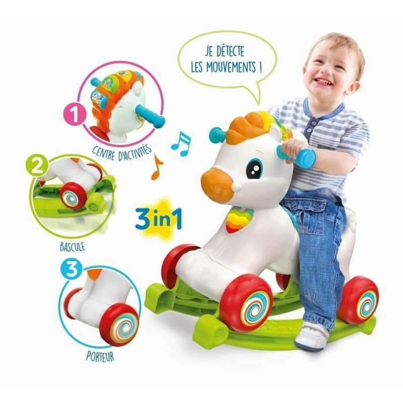 Peluches Niños: Caballo Balancín Clementoni con Ruedas y Sonidos