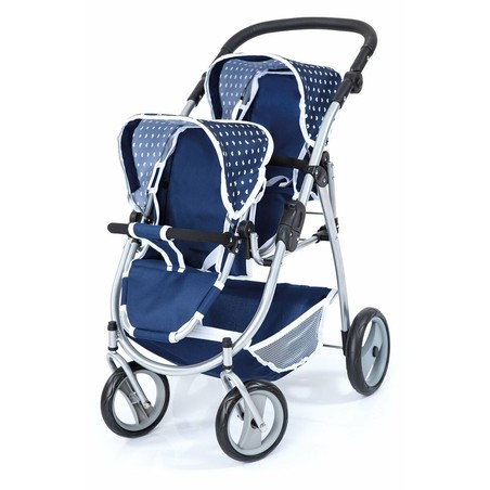 Muñecas Niñas: Carrito Tandem Reig Azul - ¡Paseos Dobles! - Compra online en MegaJuguetes