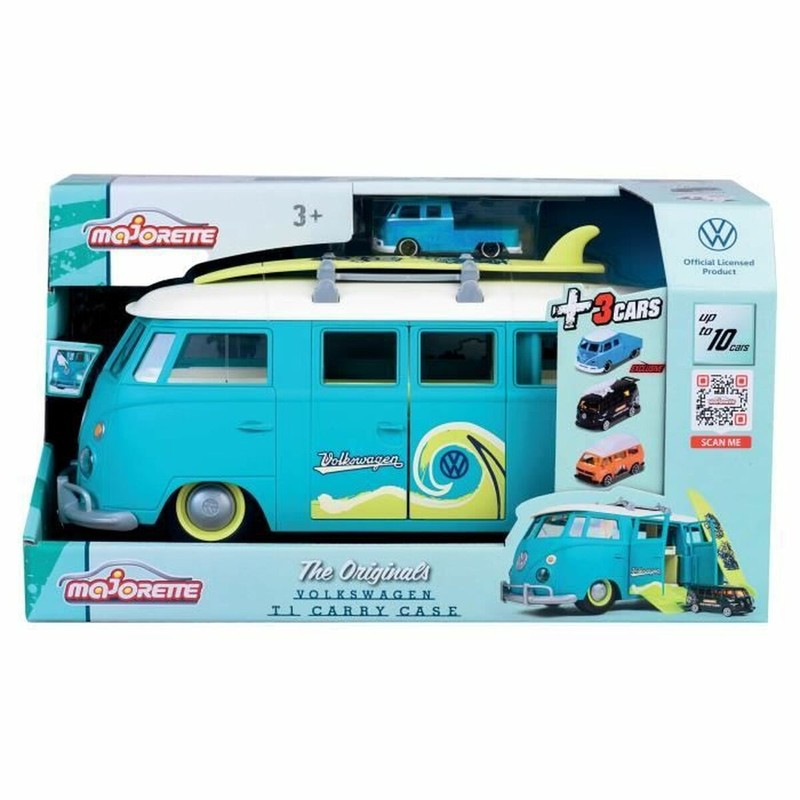 Coches Juguete Niños: Playset Majorette Volkswagen T1 Carry Case Azul - Compra online en MegaJuguetes