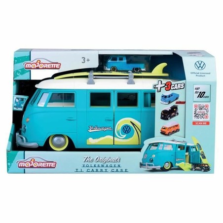 Coches Juguete Niños: Playset Majorette Volkswagen T1 Carry Case Azul - Compra online en MegaJuguetes