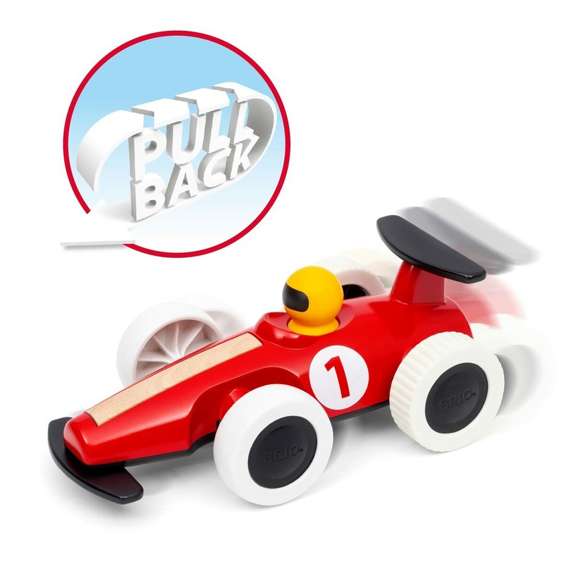 Coches Juguete Niños Brio 30308 - Diseño Deportivo de Madera y Plástico