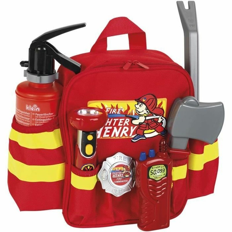 Juego Simbólico Niños: Set Bombero Klein Mochila 7 Piezas