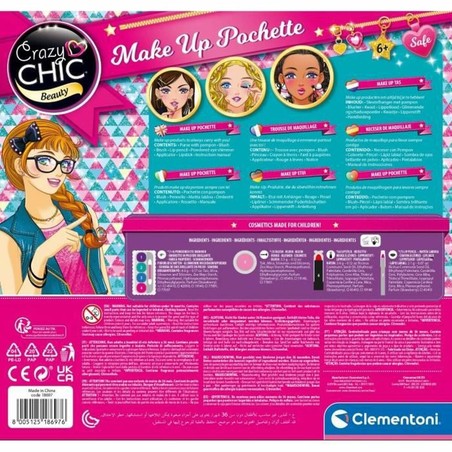 Maquillaje Infantil Clementoni Crazy Chic Multicolor Lavable