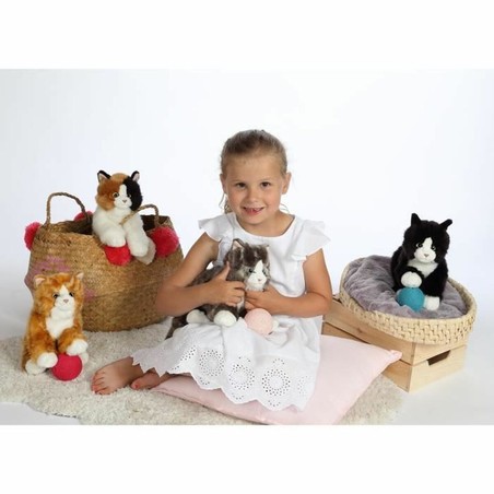 Peluches Niños Gipsy Gato Negro/Blanco Suave