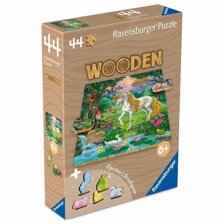 Bloques construcción infantiles - set educativo de 44 piezas de madera