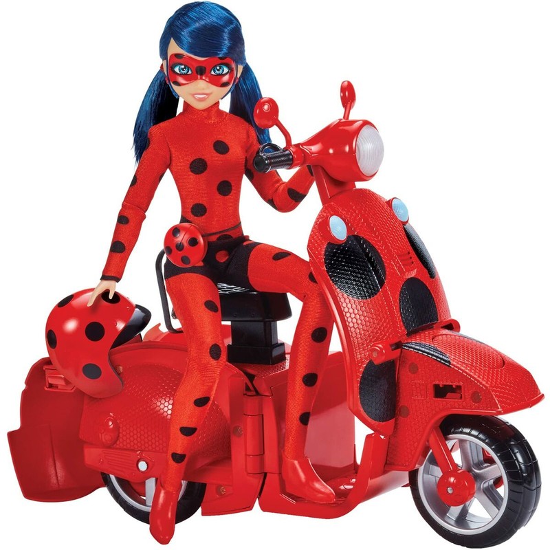 Figuras Acción Niños Miraculous: Ladybug en Moto