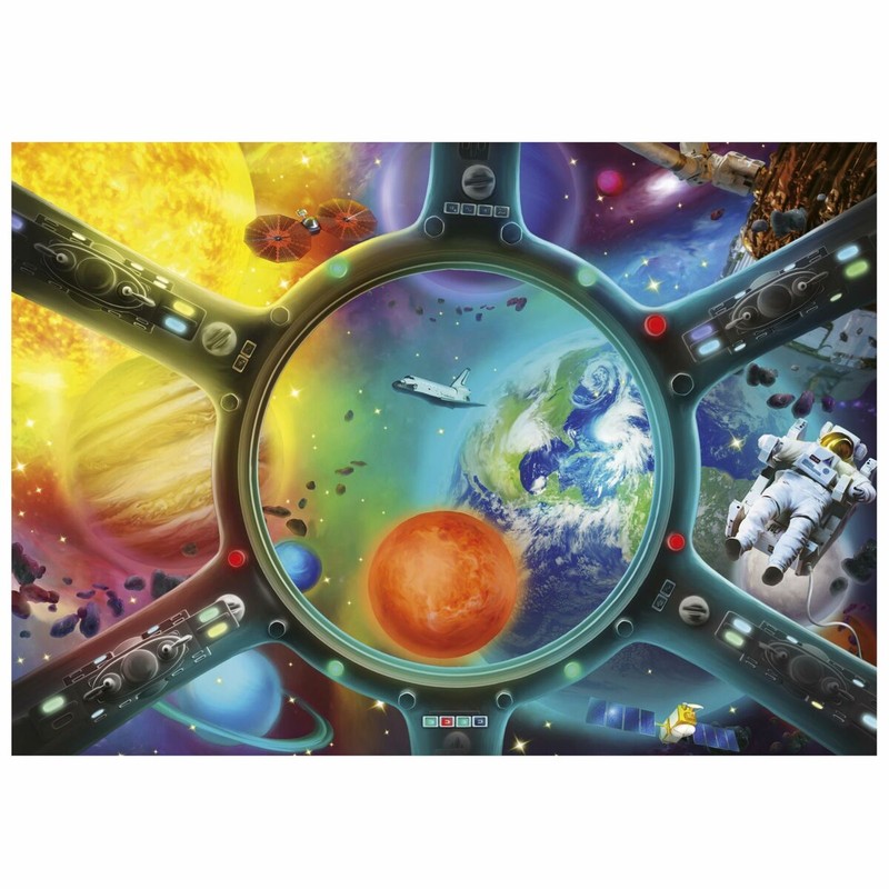 Regalo original puzzle - escena de astronauta en el universo
