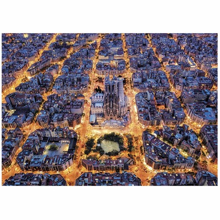 Caja del Puzzle Educa Barcelona, indicando edad +14 años para un desafío de construcción