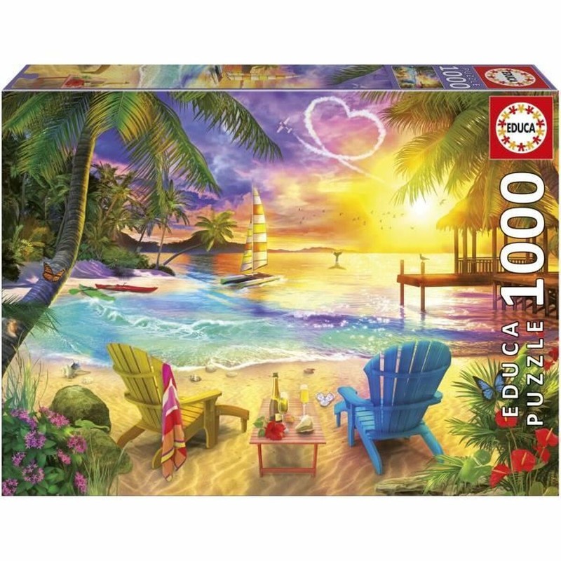 Puzzle Educa 1000 Piezas Love Beach paisaje idílico