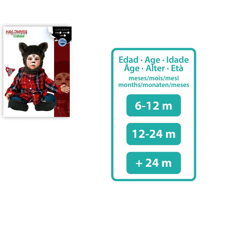 Disfraces Niños: Disfraz Bebé Lobo Marrón BigBuy Carnival