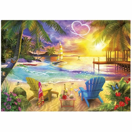 Juego de mesa relax de Educa con diseño de arena y mar