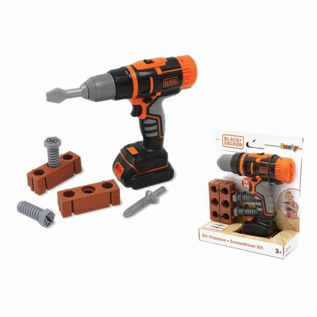 Juego Simbólico Niños Taladro de Juguete Smoby Black + Decker Realista