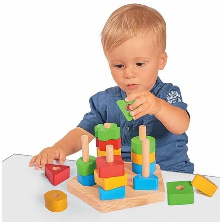 Figuras Acción Niños: Playset Eichhorn Stacking Shapes de Madera - Compra online en MegaJuguetes