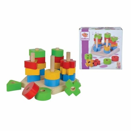 Figuras Acción Niños: Playset Eichhorn Stacking Shapes de Madera