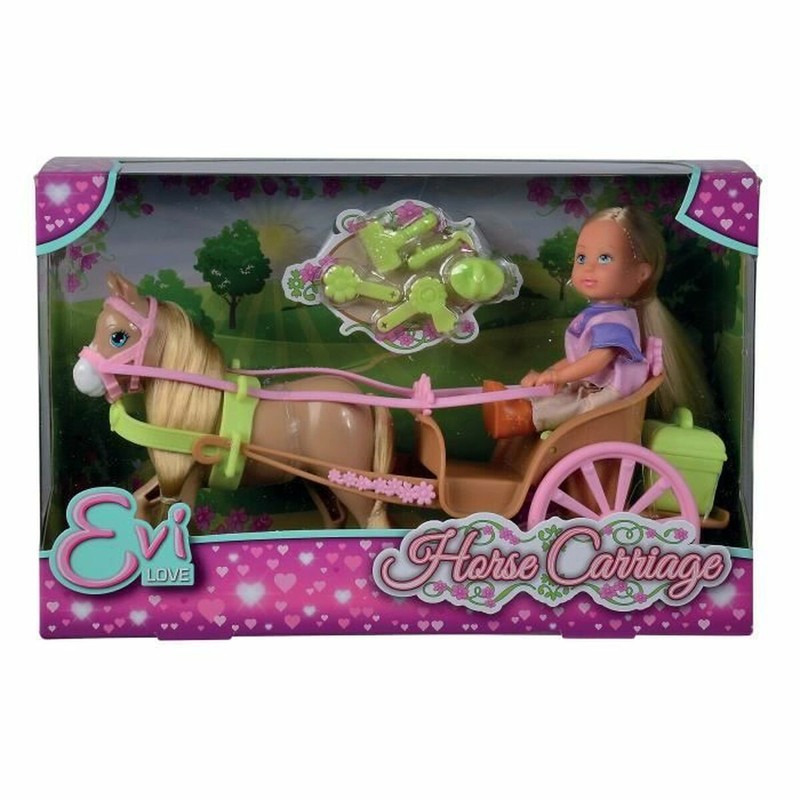 Muñecas Niñas Simba Evi Love: Carruaje con Caballo - Compra online en MegaJuguetes