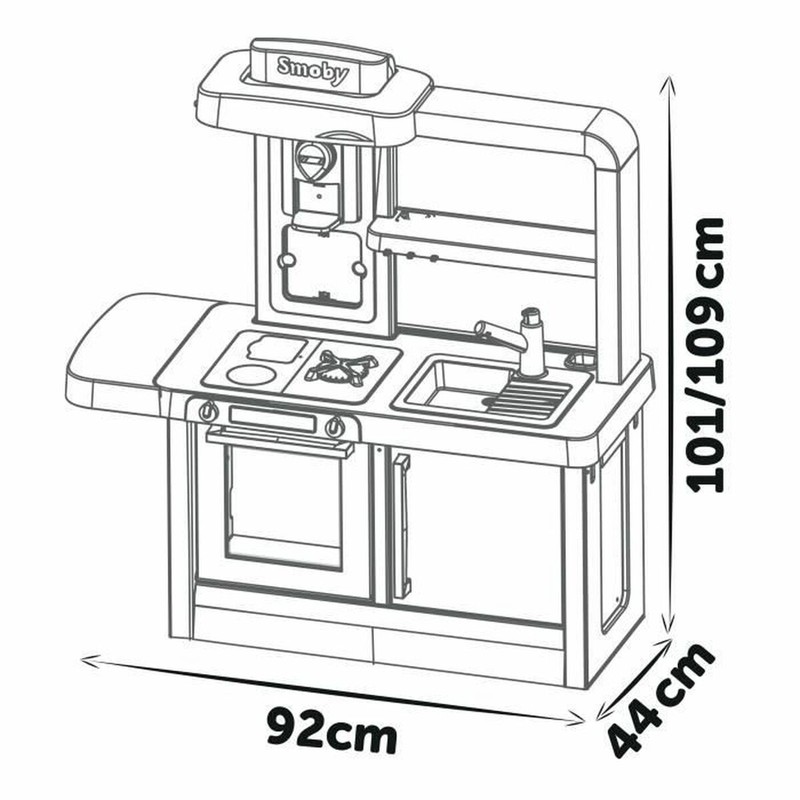Juego Simbólico Niños: Cocina de Juguete Smoby Tefal Altura Ajustable