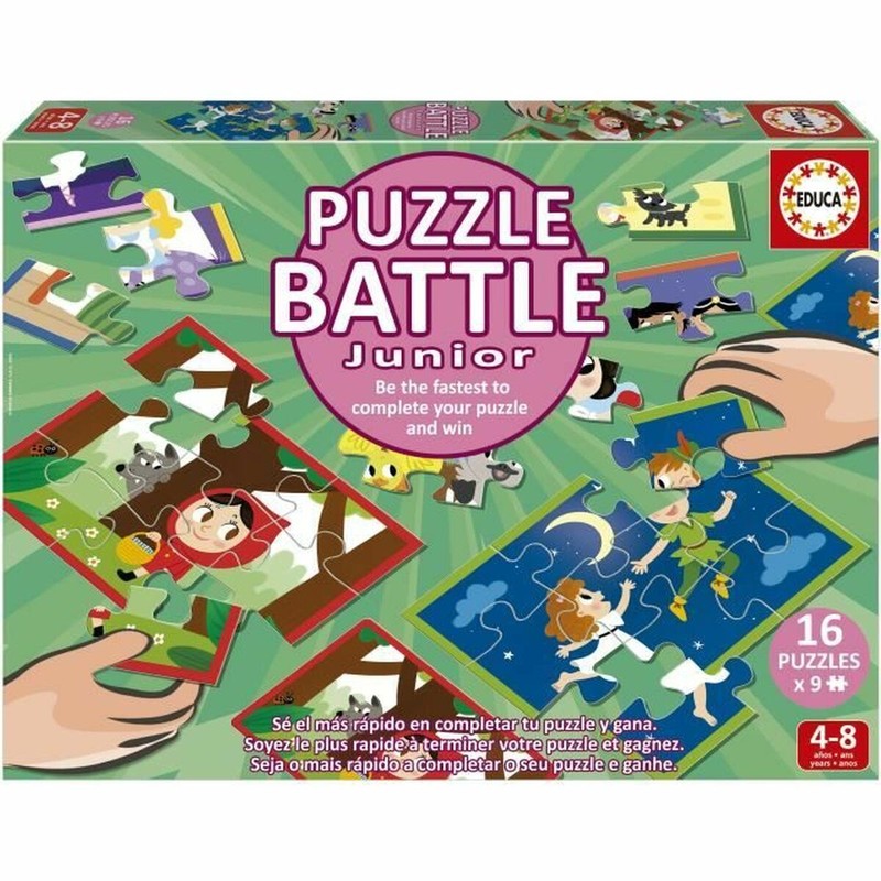 puzzle infantil cuentos Educa Battle Jr 16 piezas