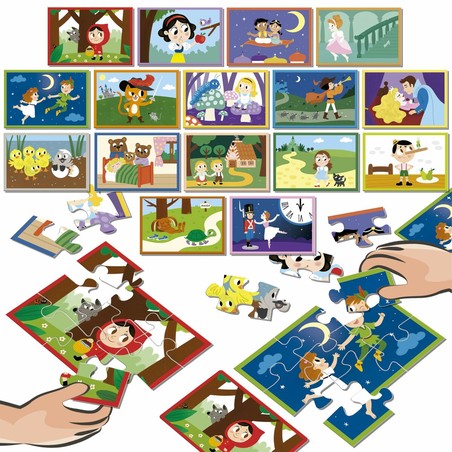 vista lateral del puzzle Educa Battle Jr Contes