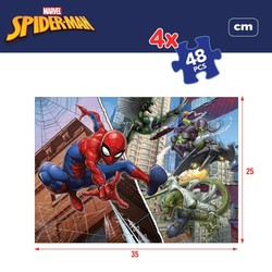 Puzzle Infantil Spider-Man Doble Cara 4 en 1 de 48 Piezas - Compra online en MegaJuguetes 2