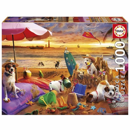 Caja del puzzle Educa 1000 piezas, ideal como regalo original amantes perros.