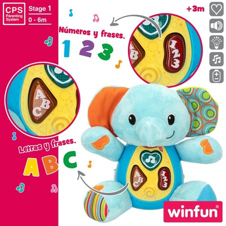 Peluches Niños Winfun Elefante Interactivo con Sonido