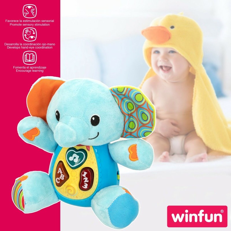 Peluches Niños Winfun Elefante Interactivo con Sonido