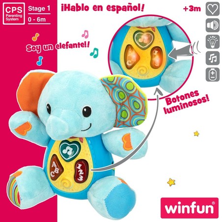 Peluches Niños Winfun Elefante Interactivo con Sonido
